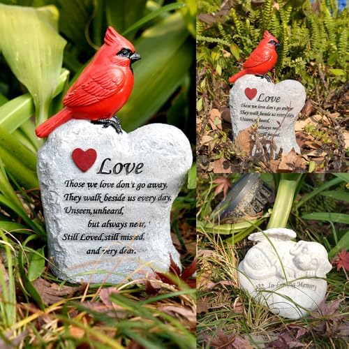 Jiasku Red Cardinal Memorial Stone Sculpture