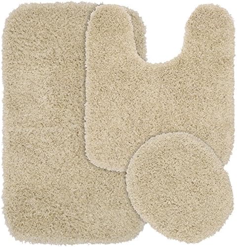 Garland Rug 3-Piece Jazz Shaggy Washable Bathroom Rug Set