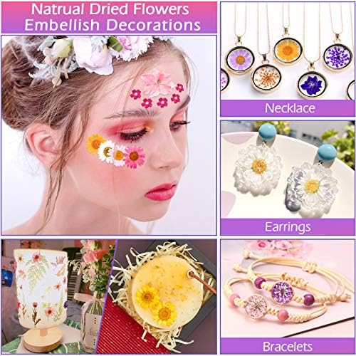 Cruzix 140 Pcs Dried Pressed Flowers Kit for Resin Art 1