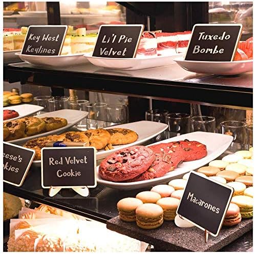 Mini Chalkboard Signs 20 Pack with Easel Stand