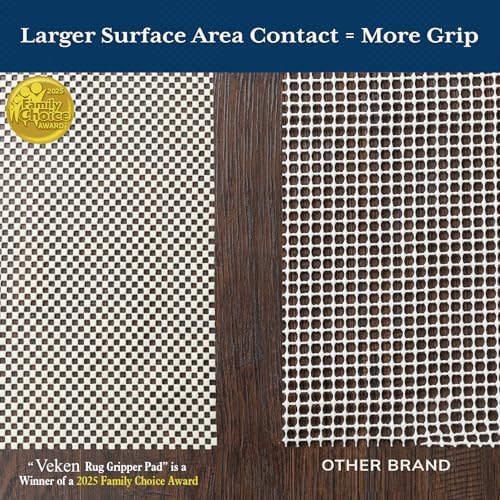 Veken Rug Gripper Pad for Hardwood Floors 2x3 Ft 1