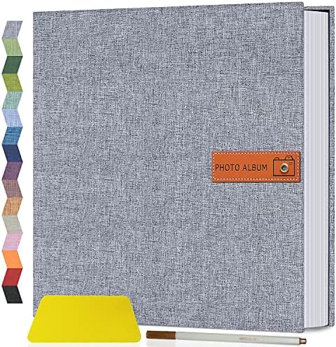Popotop Large Self-Adhesive 4x6 Photo Album with Metal Pen