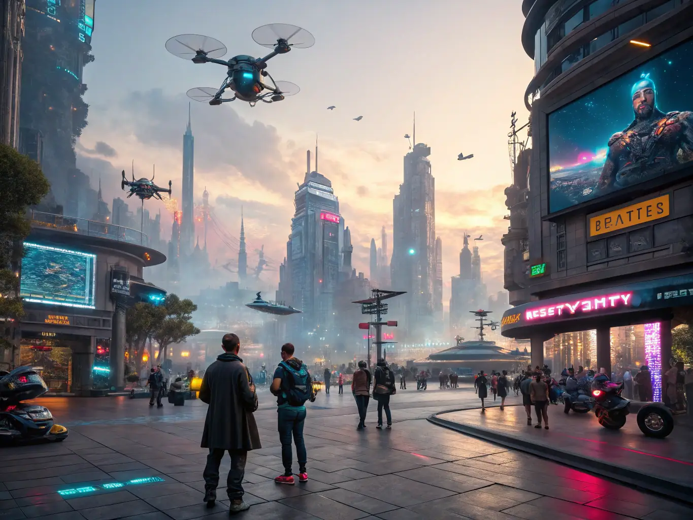 A futuristic representation of technology consulting and collaboration.